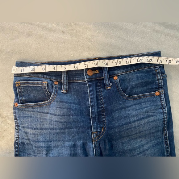 Madewell 10” High Rise Skinny Denim Jeans Medium Wash Five Pocket Size 27 T - Picture 11 of 14